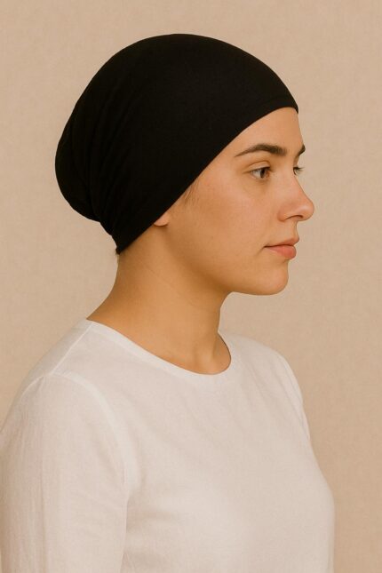 Tube-style under scarf hijab cap for women and girls, stretchable and breathable, perfect for wearing under scarves and shawls.